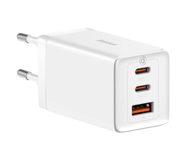 BASEUS GaN5 pro 65W EU Kabel USB-C 1m (white) CCGP120202 - 1151980 - zdjęcie